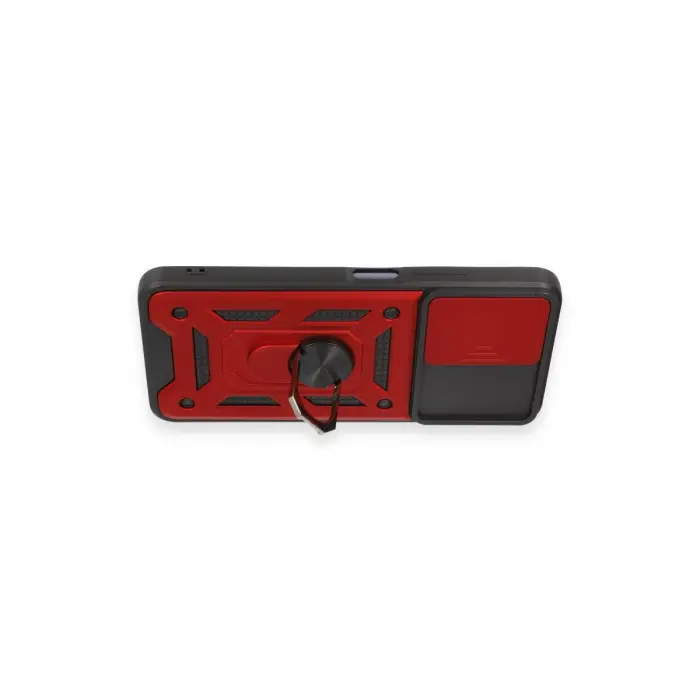 Xiaomi Redmi Note 12 5g Kılıf Pars Lens Yüzüklü Silikon - Kırmızı