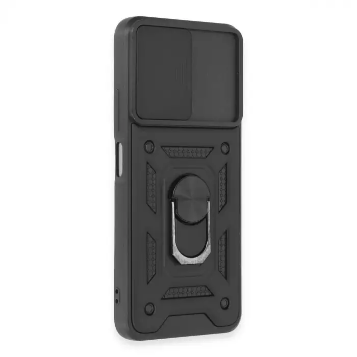 Xiaomi Redmi Note 12 5g Kılıf Pars Lens Yüzüklü Silikon - Siyah