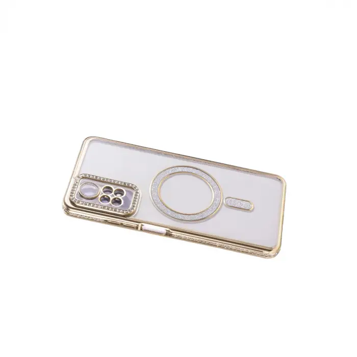 Xiaomi Redmi Note 12 Pro 4g Joke Simli Magneticsafe Kılıf - Gold