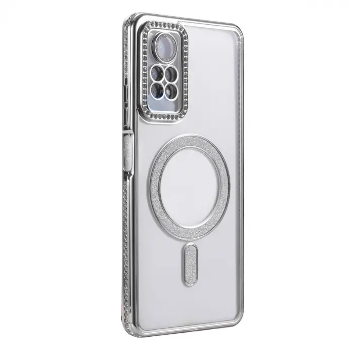 Xiaomi Redmi Note 12 Pro 4g Joke Simli Magneticsafe Kılıf - Gümüş