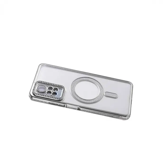 Xiaomi Redmi Note 12 Pro 4g Joke Simli Magneticsafe Kılıf - Gümüş