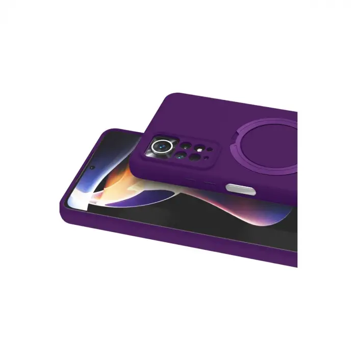 Xiaomi Redmi Note 12 Pro 4g Regal Magsafe Standlı Kapak - Derin Mor