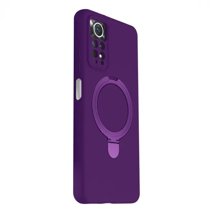 Xiaomi Redmi Note 12 Pro 4g Regal Magsafe Standlı Kapak - Derin Mor