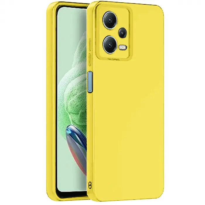Xiaomi Redmi Note 12 Pro 5g Kılıf Nano İçi Kadife Silikon - Sarı
