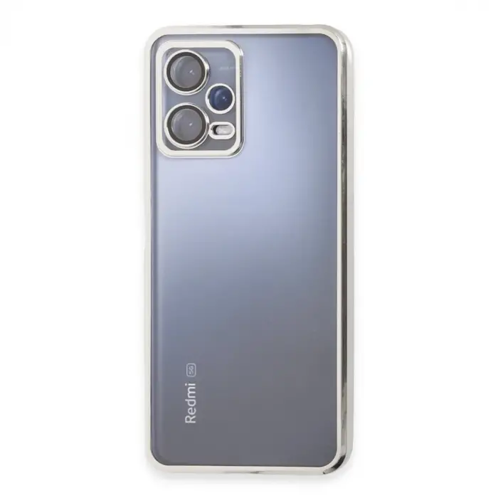 Xiaomi Redmi Note 12 Pro 5g Kılıf Razer Lensli Silikon - Gümüş
