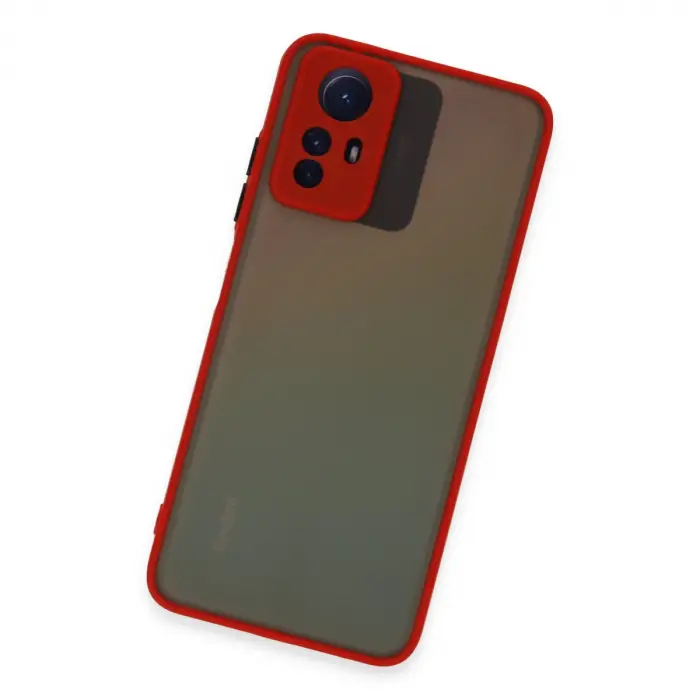 Xiaomi Redmi Note 12s Kılıf Montreal Silikon Kapak - Kırmızı