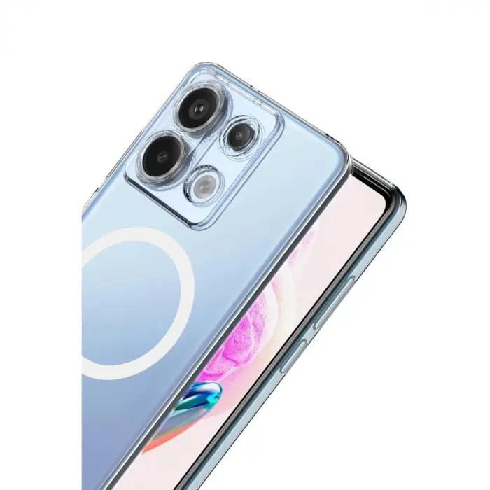 Xiaomi Redmi Note 13 Pro 4g Combo Sert Şeffaf Magsafe Kapak - Şeffaf
