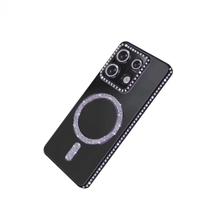 Xiaomi Redmi Note 13 Pro 4g Joke Simli Magneticsafe Kılıf - Derin Mor