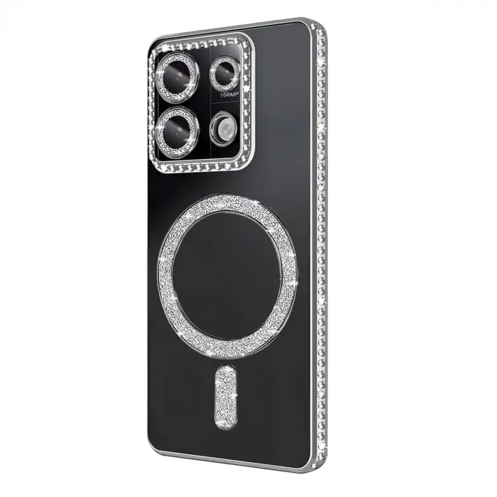 Xiaomi Redmi Note 13 Pro 4g Joke Simli Magneticsafe Kılıf - Gümüş