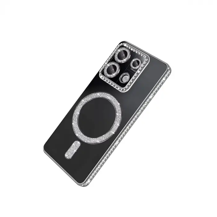 Xiaomi Redmi Note 13 Pro 4g Joke Simli Magneticsafe Kılıf - Gümüş