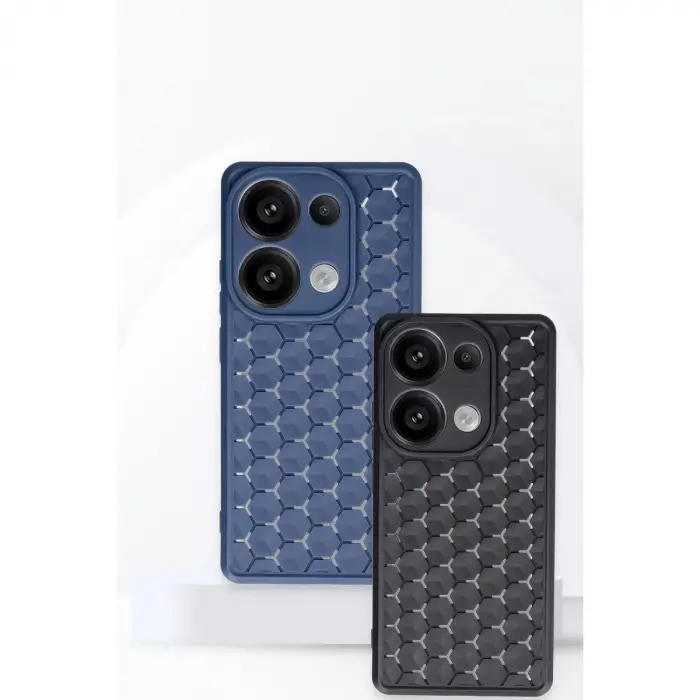 Xiaomi Redmi Note 13 Pro 5g Kılıf Petek Silikon Kapak - Siyah