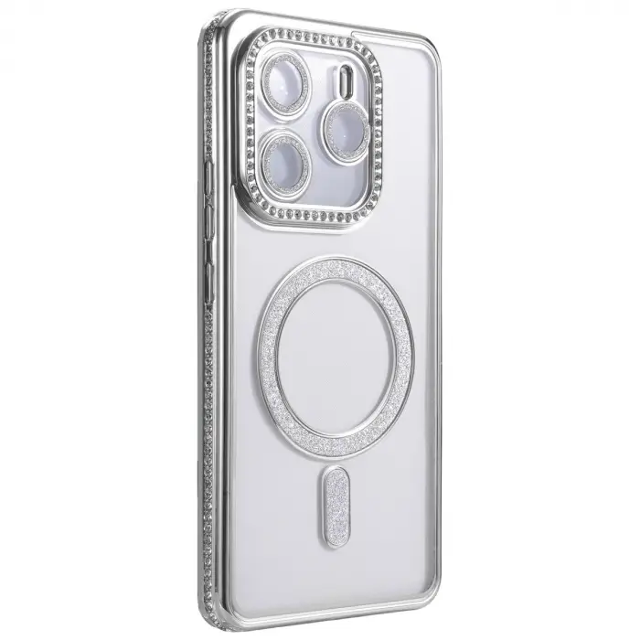 Xiaomi Redmi Note 14 4g Joke Simli Magneticsafe Kılıf - Gümüş