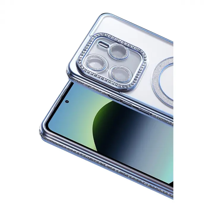 Xiaomi Redmi Note 14 4g Joke Simli Magneticsafe Kılıf - Mavi