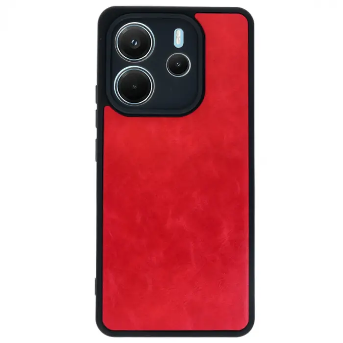 Xiaomi Redmi Note 14 4g Kılıf Aras Deri Kapak - Kırmızı