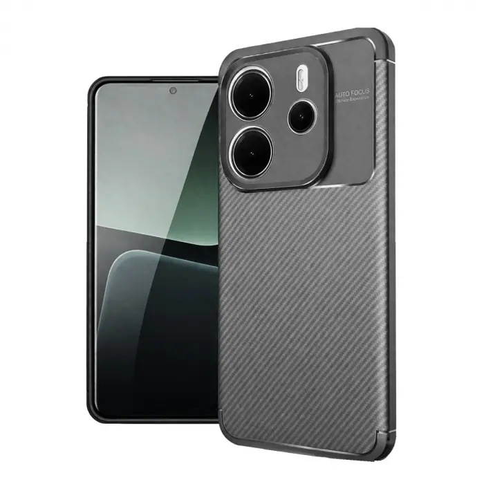 Xiaomi Redmi Note 14 4g Kılıf Auto Focus Karbon Kapak - Gri