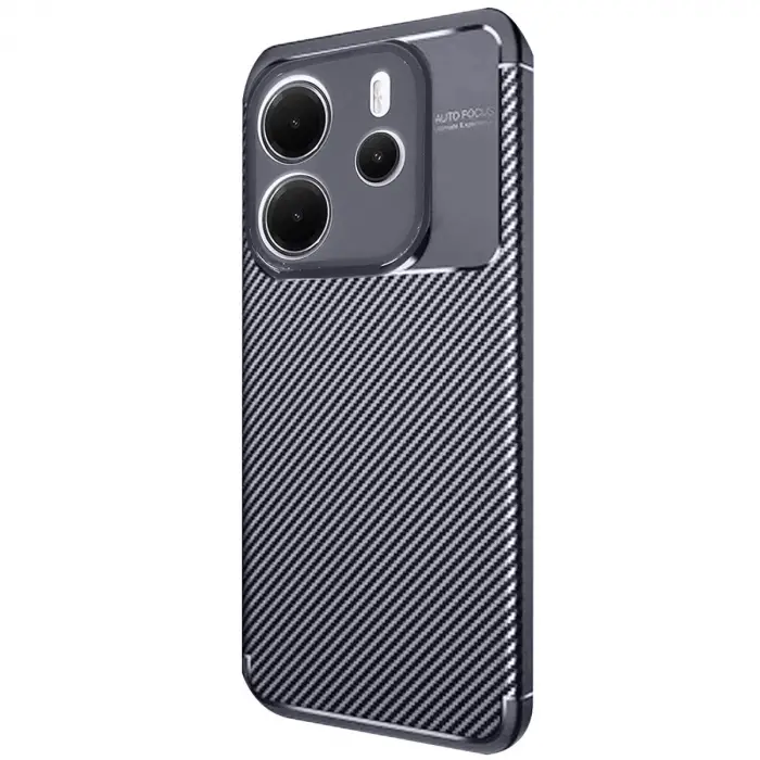 Xiaomi Redmi Note 14 4g Kılıf Auto Focus Karbon Kapak - Lacivert
