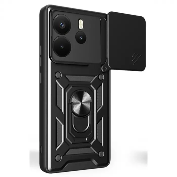 Xiaomi Redmi Note 14 4g Pars Lens Yüzüklü Silikon - Siyah