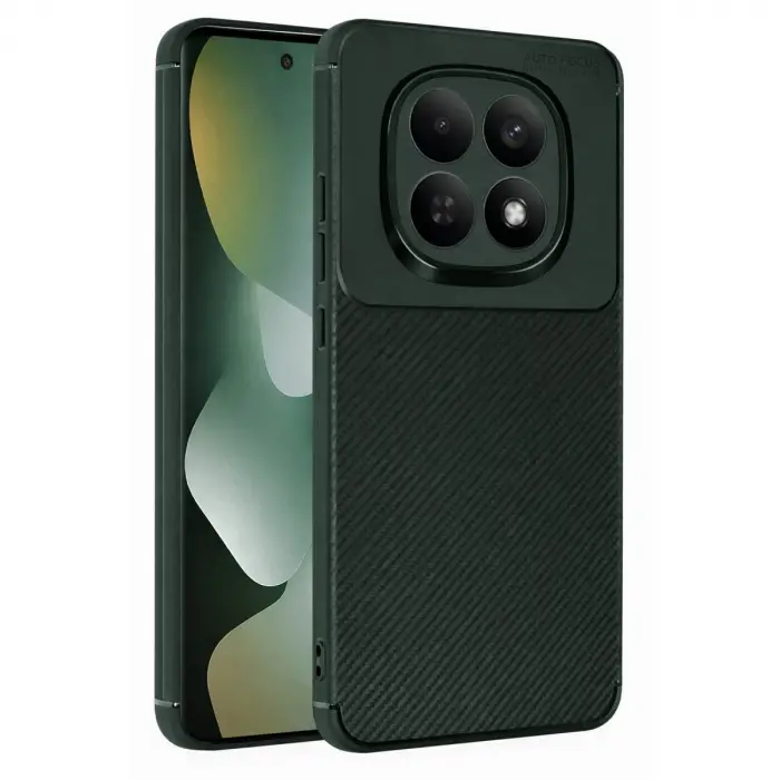 Xiaomi Redmi Note 15 4g Auto Focus Karbon Kapak - Koyu Yeşil