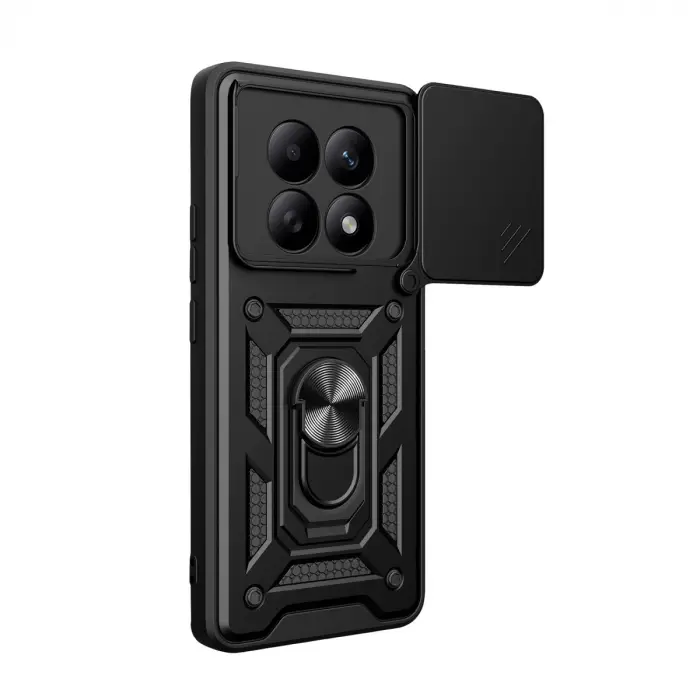 Xiaomi Redmi Note 15 4g Pars Lens Yüzüklü Silikon - Siyah