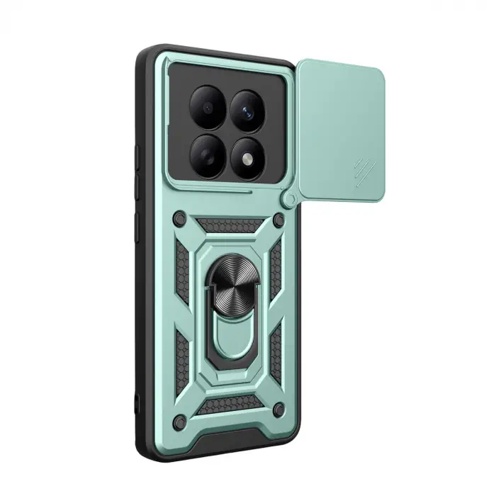 Xiaomi Redmi Note 15 4g Pars Lens Yüzüklü Silikon - Yeşil