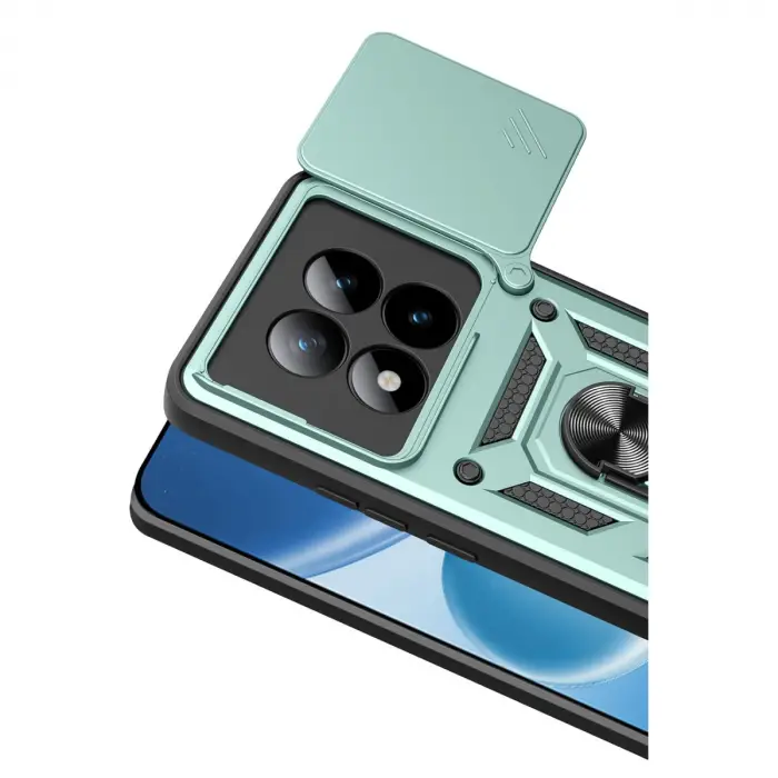 Xiaomi Redmi Note 15 Pro 4g Pars Lens Yüzüklü Silikon - Yeşil