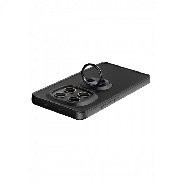 Xiaomi Redmi Note 15 Pro 5g Montreal Yüzüklü Silikon Kapak - Siyah