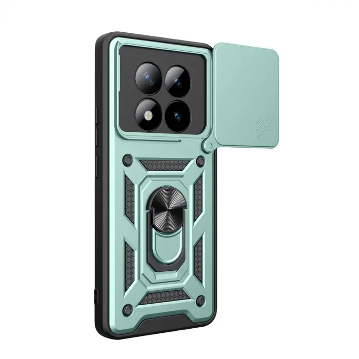 Xiaomi Redmi Note 15 Pro Plus 5g Pars Lens Yüzüklü Silikon - Yeşil