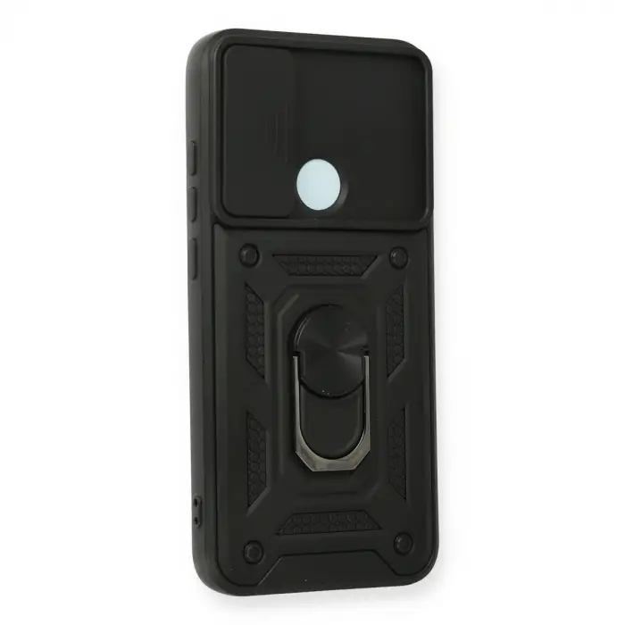 Xiaomi Redmi Note 8 Kılıf Pars Lens Yüzüklü Silikon - Siyah