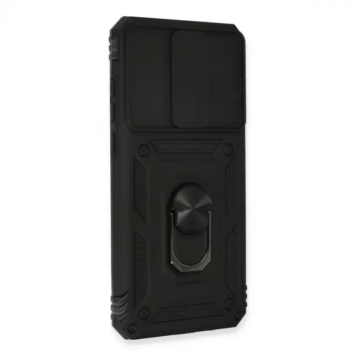 Xiaomi Redmi Note 8 Pro Kılıf Pars Lens Yüzüklü Silikon - Siyah