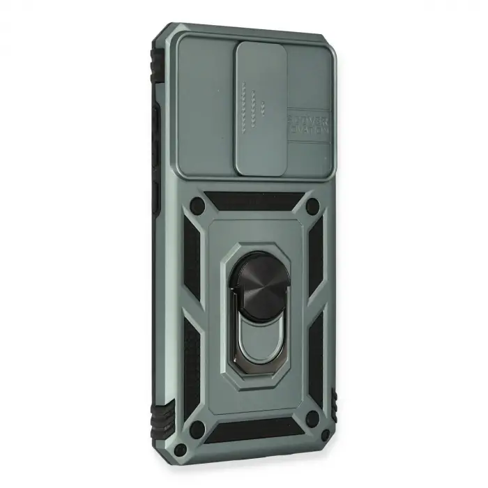 Xiaomi Redmi Note 8 Pro Kılıf Pars Lens Yüzüklü Silikon - Yeşil