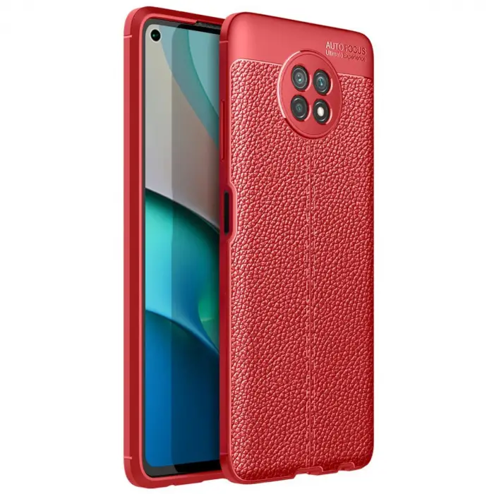 Xiaomi Redmi Note 9 5g Kılıf Auto Focus Kapak - Kırmızı