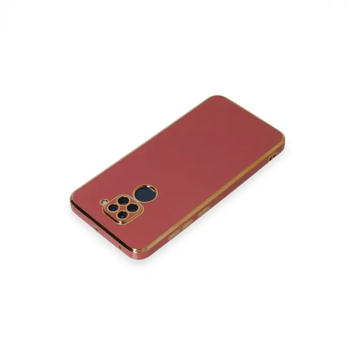 Xiaomi Redmi Note 9 Kılıf Volet Silikon - Kırmızı