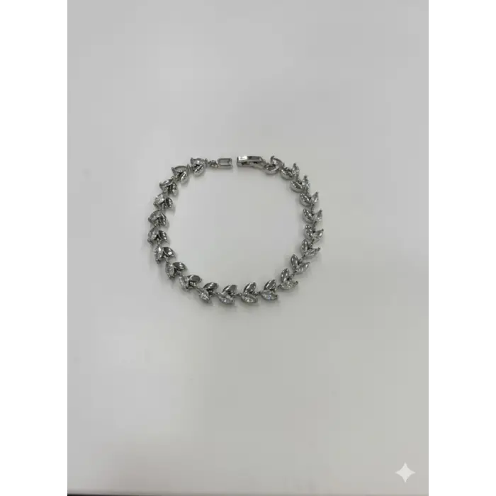 Yaprak Tasarım Taşlı Cm Bileklik