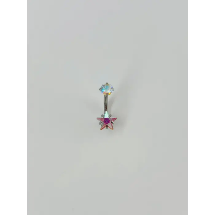 Yıldız Detaylı Göbek Piercing - Pg0029