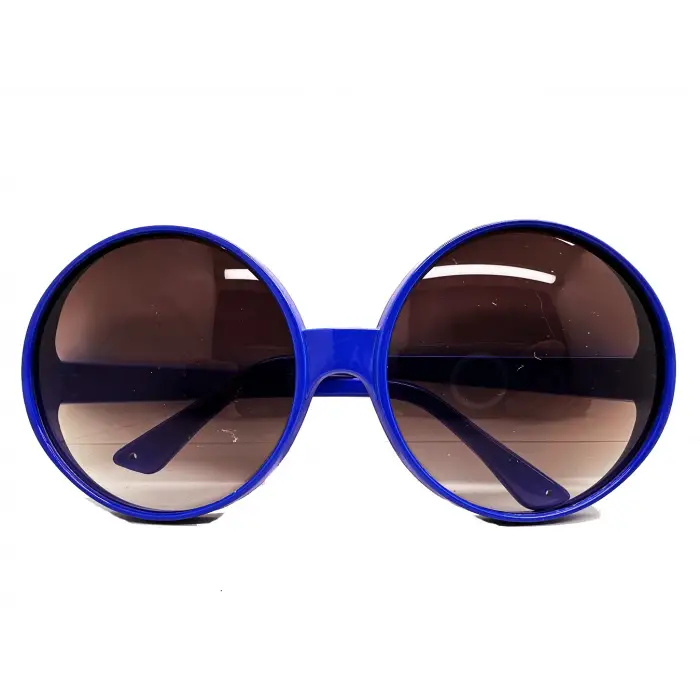 Yuvarlak Yeşilçam 80 Li 90 Lı Yıllar Parti Gözlüğü Retro Mavi Renk