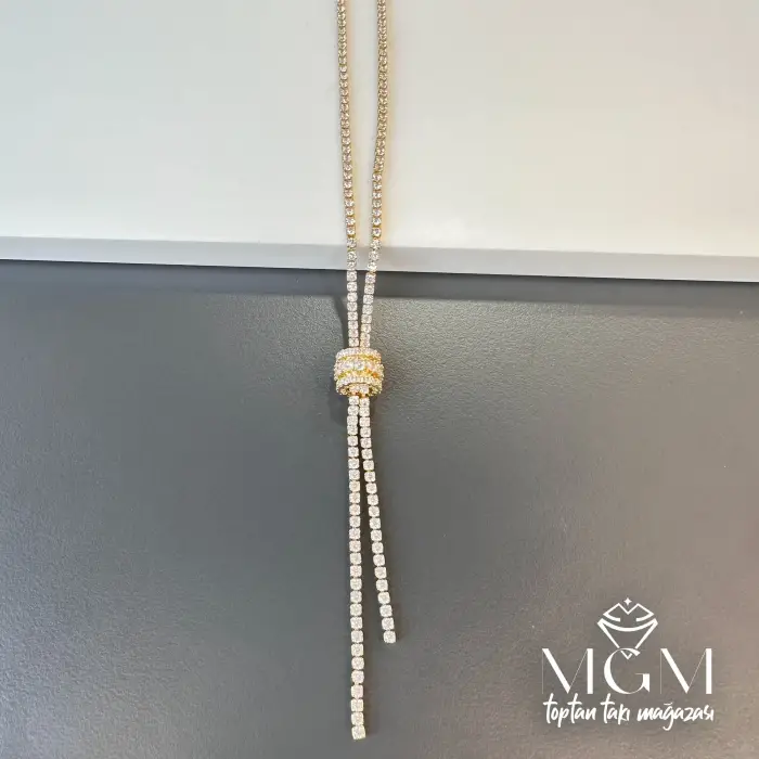 2 Mm Zirkon Taşlı Pirinç Kolyeler 48+5 Cm Uzatma Payı - Kl0086