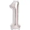 1 Rakam Folyo Balon Gümüş  40 İnç