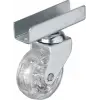327 - 50x20 Mm Şeffaf Makaralı Uzun U Tablalı Teker 4 Adet