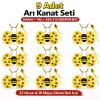 9’lu Arı Kostüm Seti – Kanat Taç Asa
