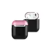 Airpods 2 (2.nesil) 3in1 Kılıf - Siyah-pembe