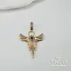 Zirkon Taşlı Pirinç Charmlar - Charm0003