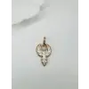 Zirkon- Mine Taşlı Pirinç Charmlar - Charm0014