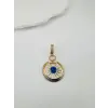 Zirkon-mine Taşlı Pirinç Charmlar - Charm0017