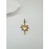 Zirkon Taşlı Pirinç Charmlar - Charm0019