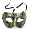 Altın Eskitme Yüz Maskesi - Antik Tarz Balo Maskesi