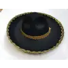 Altın Renk Şeritli Meksika Mariachi Latin Şapkası 55 Cm Çocuk