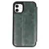 Apple İphone 11 Kılıf Flip Cover - Koyu Yeşil