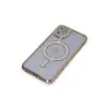 Apple İphone 11 Kılıf Joke Simli Magneticsafe Kılıf - Gold