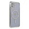 Apple İphone 11 Kılıf Joke Simli Magneticsafe Kılıf - Gümüş