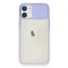 Apple İphone 11 Kılıf Palm Buzlu Kamera Sürgülü Silikon - Lila